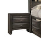 Simo 4pc Queen Bedroom Set w Bookcase Headboard w Drawers | Gray