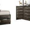 Simo 5pc Queen Bedroom Set w Bookcase Headboard | 2 Nightstands | Gray