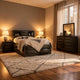 Simo 5pc Queen Bedroom Set w Bookcase Headboard | 2 Nightstands | Gray