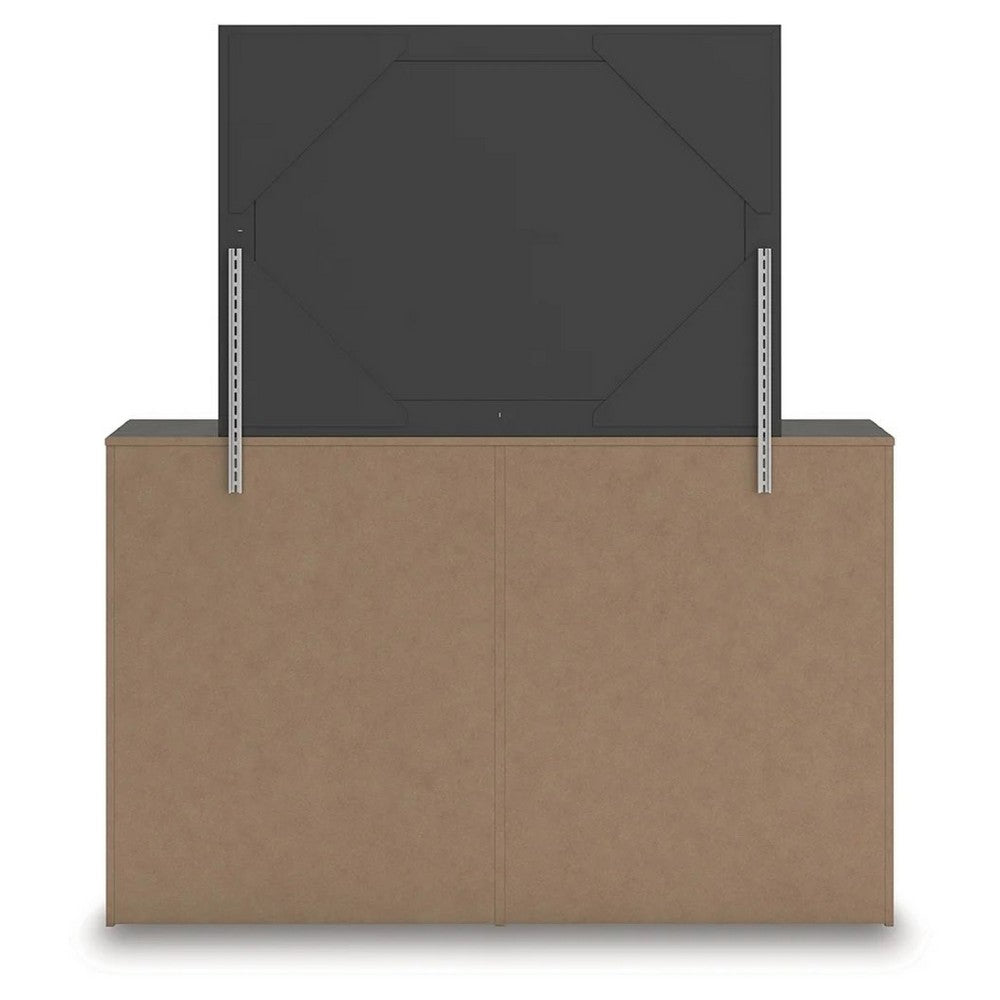 Peny 2pc Bedroom Dresser & Mirror Set w 6 Drawers | Charcoal Black