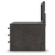 Peny 2pc Bedroom Dresser & Mirror Set w 6 Drawers | Charcoal Black