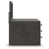 Peny 2pc Bedroom Dresser & Mirror Set w 6 Drawers | Charcoal Black