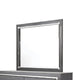 Leva 2pc Dresser & Mirror Set | 6 Drawers w Chrome Handles | Dark Gray