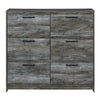 Bays 2pc Dresser & Mirror Set | 6 Drawers | Charcoal Handles | Gray