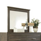 Rye 2pc Dresser & Mirror Set | 6 Drawers w Cabinet | Dark Brown