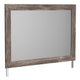 Isnk 2pc Dresser & Mirror Set | 6 Drawers w Bar Handles | Rustic Gray