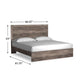 Isnk King Size Bed w Plank Headboard | Rustic Gray Laminate Finish