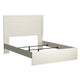 Tely Queen Size Bed w Plank Panel Headboard | Modern Farmhouse White