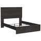Cyme Queen Size Bed w Plank Headboard | Minimalist Charcoal Black