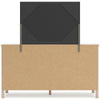 Mooran 2pc Dresser Mirror Set | 6 Drawer | Light Brown | White Faux Marble