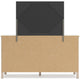 Mooran 2pc Dresser Mirror Set | 6 Drawer | Light Brown | White Faux Marble