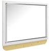 Aly 2pc Dresser & Mirror Set | 6 Drawers w Chrome Handles | White
