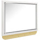 Aly 2pc Dresser & Mirror Set | 6 Drawers w Chrome Handles | White
