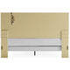Aly King Size Panel Bed w Gray Button Tufted LED Headboard | White