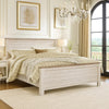 Isla King Panel Bed | Faux Planks Block Pattern | Whitewash & Brown Wood