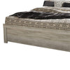 Simon Queen Panel Bed | Bordered Headboard & Footboard | Whitewash Wood