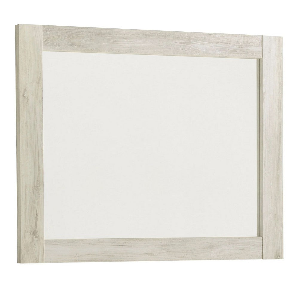 Simon Dresser & Mirror Set | 7 Drawers w Nickel Handles | Whitewash