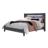 Bays King Size Bed | LED Panel Bookcase Headboard | Driftwood Smoke Gray