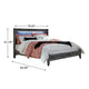 Bays King Size Bed | LED Panel Bookcase Headboard | Driftwood Smoke Gray