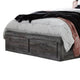 Bays Queen Size Storage Bed with 4 Drawers | Driftwood Smoke Gray | LED