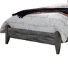 Bays Queen Size Bed | LED Panel Bookcase Headboard | Driftwood Smoke Gray