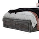 Bays Queen Size Storage Bed with 6 Drawers | Driftwood Smoke Gray | LED