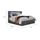 Bays Queen Size Storage Bed with 6 Drawers | Driftwood Smoke Gray | LED