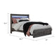 Bays Queen Size Storage Bed with 2 Drawers | Driftwood Smoke Gray | LED
