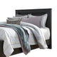 Toi King Size Bed | Grooved Panel Headboard | Charcoal Gray Finish