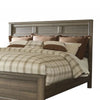 Joi California King Size Panel Bed | Aged Oak Brown Rough Sawn