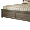 Joi California King Size Panel Bed | Aged Oak Brown Rough Sawn