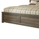 Joi California King Size Panel Bed | Aged Oak Brown Rough Sawn