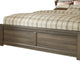 Joi King Size Bed | Plank Panel Design | Aged Oak Brown Rough Sawn