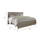 Kulv King Size Panel Bed w Plank-Style Design | Vintage Gray Wood