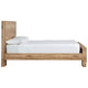 Oma King Size Panel Bed w Golden Rustic Finish | Brown Wood