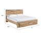 Oma King Panel Storage Bed | 2 Footboard Drawers | Rustic Brown Wood