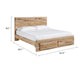 Oma Queen Panel Storage Bed | 2 Footboard Drawers | Rustic Brown Wood