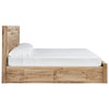 Oma Queen Panel Bed | 2 Footboard & 2 Side Drawers | Brown Wood
