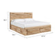 Oma Queen Panel Bed | 2 Footboard & 2 Side Drawers | Brown Wood