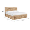 Oma Queen Panel Bed | 2 Footboard & 4 Side Drawers | Brown Wood