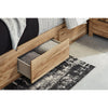 Oma Queen Panel Bed | 2 Footboard & 4 Side Drawers | Brown Wood