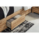 Oma Queen Panel Bed | 2 Footboard & 4 Side Drawers | Brown Wood
