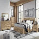 Oma Queen Panel Bed | 2 Footboard & 4 Side Drawers | Brown Wood