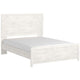 Hara Queen Panel Bed w Cross-Brace Accents | Farmhouse Gray-White Wood