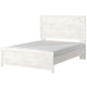 Hara Queen Panel Bed w Cross-Brace Accents | Farmhouse Gray-White Wood