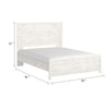 Hara Queen Panel Bed w Cross-Brace Accents | Farmhouse Gray-White Wood