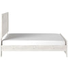 Hara King Panel Bed w Cross-Brace Accents | Farmhouse Gray-White Wood
