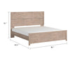 Hara King Panel Bed w Cross-Brace Accents | Rustic Brown-White Wood