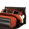 Yara Queen Sleigh Bed w Louis Philippe Moulding | Black Wood