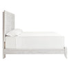 Paxy King Panel Bed | Carved Boho Medallion Design | Whitewashed Wood